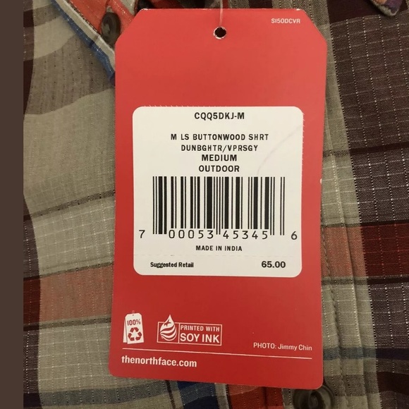 Mens The North Face Long-Sleeve Buttonwood Shirt - Picture 3 of 3